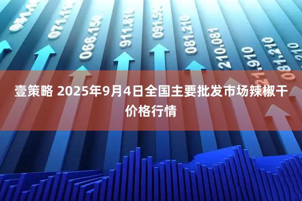 壹策略 2025年9月4日全国主要批发市场辣椒干价格行情