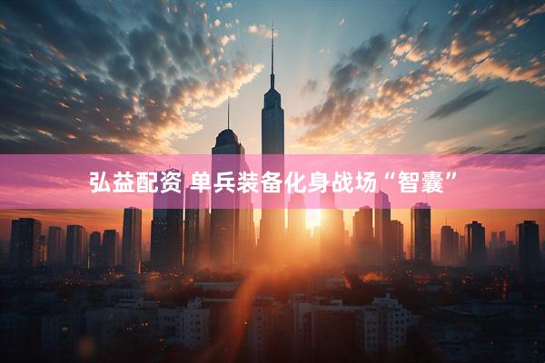 弘益配资 单兵装备化身战场“智囊”