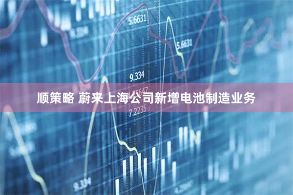 顺策略 蔚来上海公司新增电池制造业务