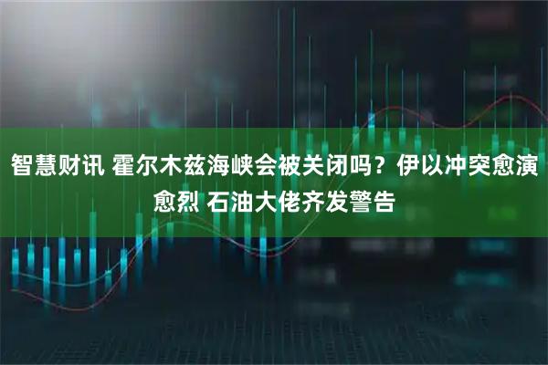 智慧财讯 霍尔木兹海峡会被关闭吗？伊以冲突愈演愈烈 石油大佬齐发警告