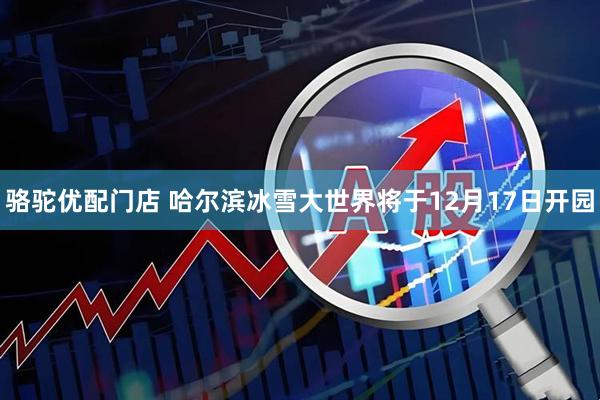 骆驼优配门店 哈尔滨冰雪大世界将于12月17日开园