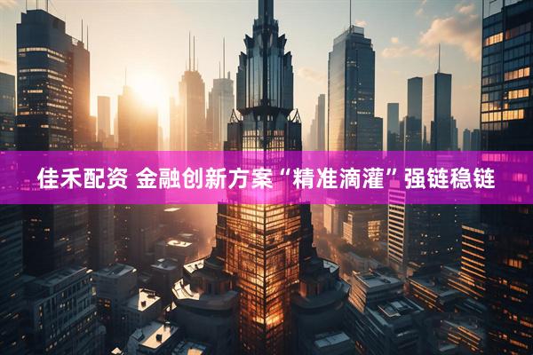 佳禾配资 金融创新方案“精准滴灌”强链稳链